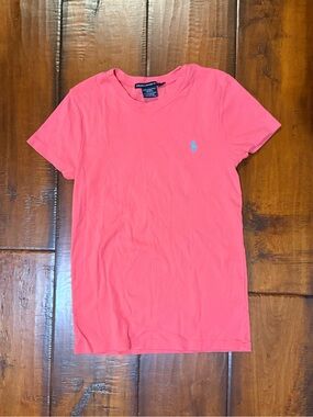 Ralph Lauren Sport Crew Neck Tee in Coral